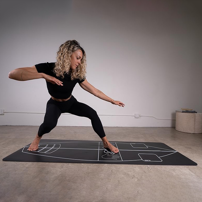 Pilates Yoga One - เสื่อโยคะแบบออลอินวัน, เสื่อฟิตเนส PU แบบใหม่คุณภาพพรีเมียม, เสื่อออกกำลังกายกันลื่นสำหรับฟิตเนสที่บ้าน, พิลาทิส