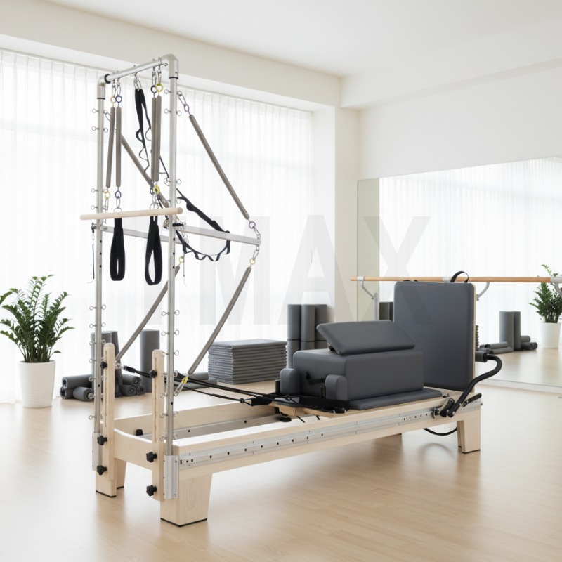 Pilates Yoga Reformer - YTYIN Tmax เครื่องปฏิรูปพิลาทิสสำหรับออกกำลังกายที่บ้าน คุณภาพดี พร้อมแท่นโยคะแบบ Half