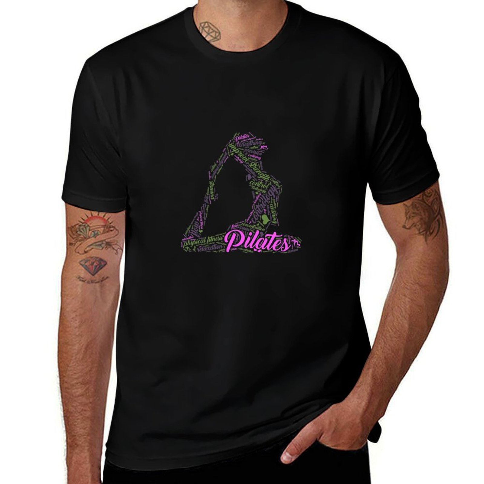 Pilates Yoga Class - เสื้อยืดลายคำศัพท์เกี่ยวกับความสนุกสำหรับผู้หญิงและเสื้อยืดลายคลาสสิกสำหรับคลาสพิลาทิสและโยคะ ของขวัญสุดพิเศษ เสื้อยืดลำลองแบบคลาสสิก