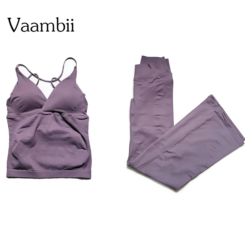 Pilates Yoga Wrap Top - เสื้อท็อปทรงยาวแบบผูกด้านหน้า Vision Twist + เสื้อกั๊กทรงสปอร์ตแบบขาบาน ชุดโยคะ