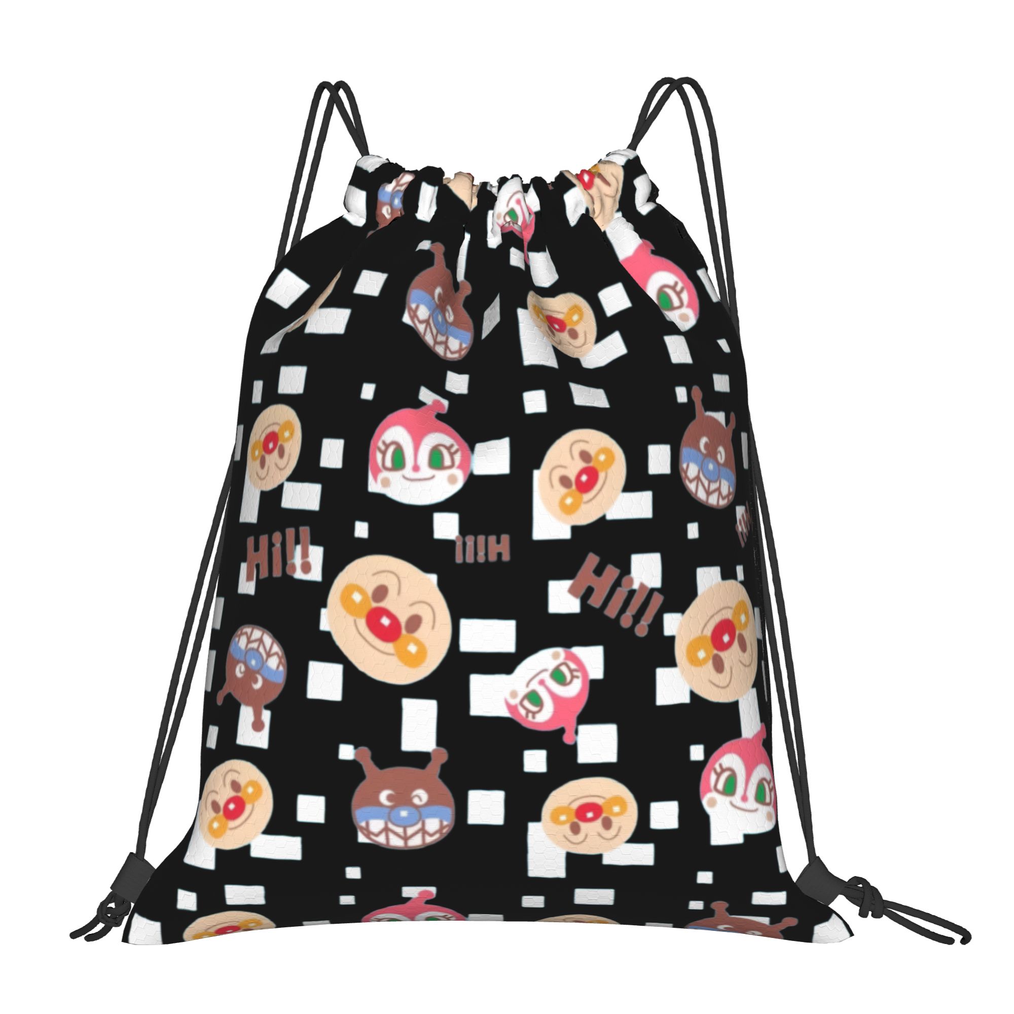 Pilates Yoga Bag - กระเป๋าเป้สะพายหลังแบบมีเชือกผูก Anpanmans แบบกำหนดเองสำหรับผู้ชายผู้หญิงน้ำหนักเบาการ์ตูนยิมกีฬากระเป๋าเป้สะพายหลังสำหรับโยคะ