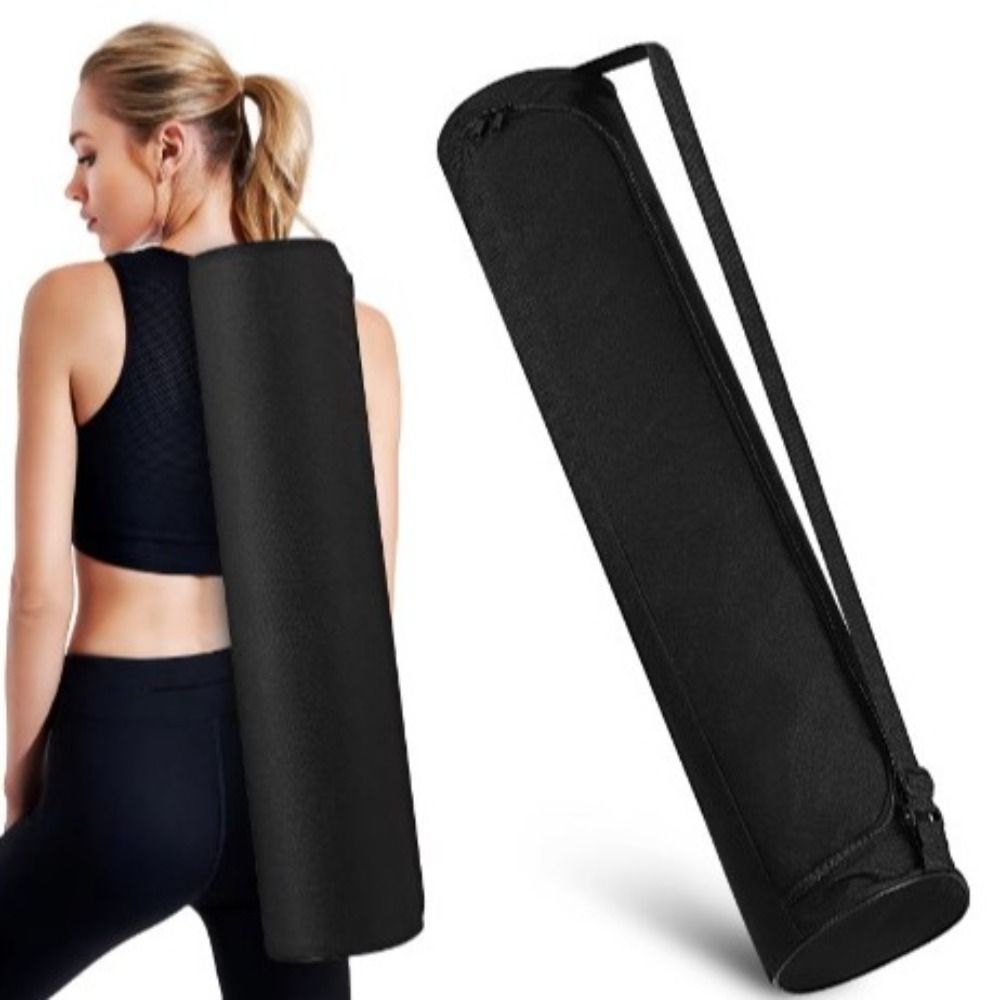 Pilates Yoga Bag - กระเป๋าใส่เสื่อโยคะแบบหนาพิเศษ พับได้ สายสะพายปรับได้ กระเป๋าเป้ใส่เสื่อพิลาทิส ซิปคู่ ฟังก์ชันหลากหลายสำหรับจัดเก็บ