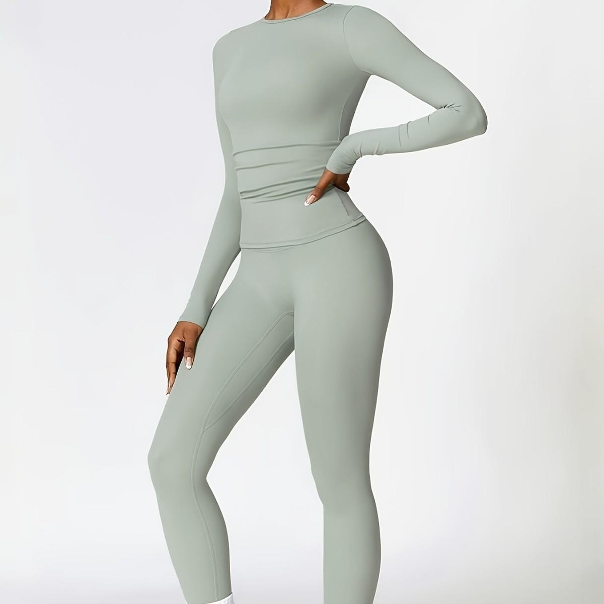 ชุดโยคะรัดรูป แขนยาว สำหรับวิ่ - Pilates & Yoga Vertebrasana บทวิจารณ์และราคา