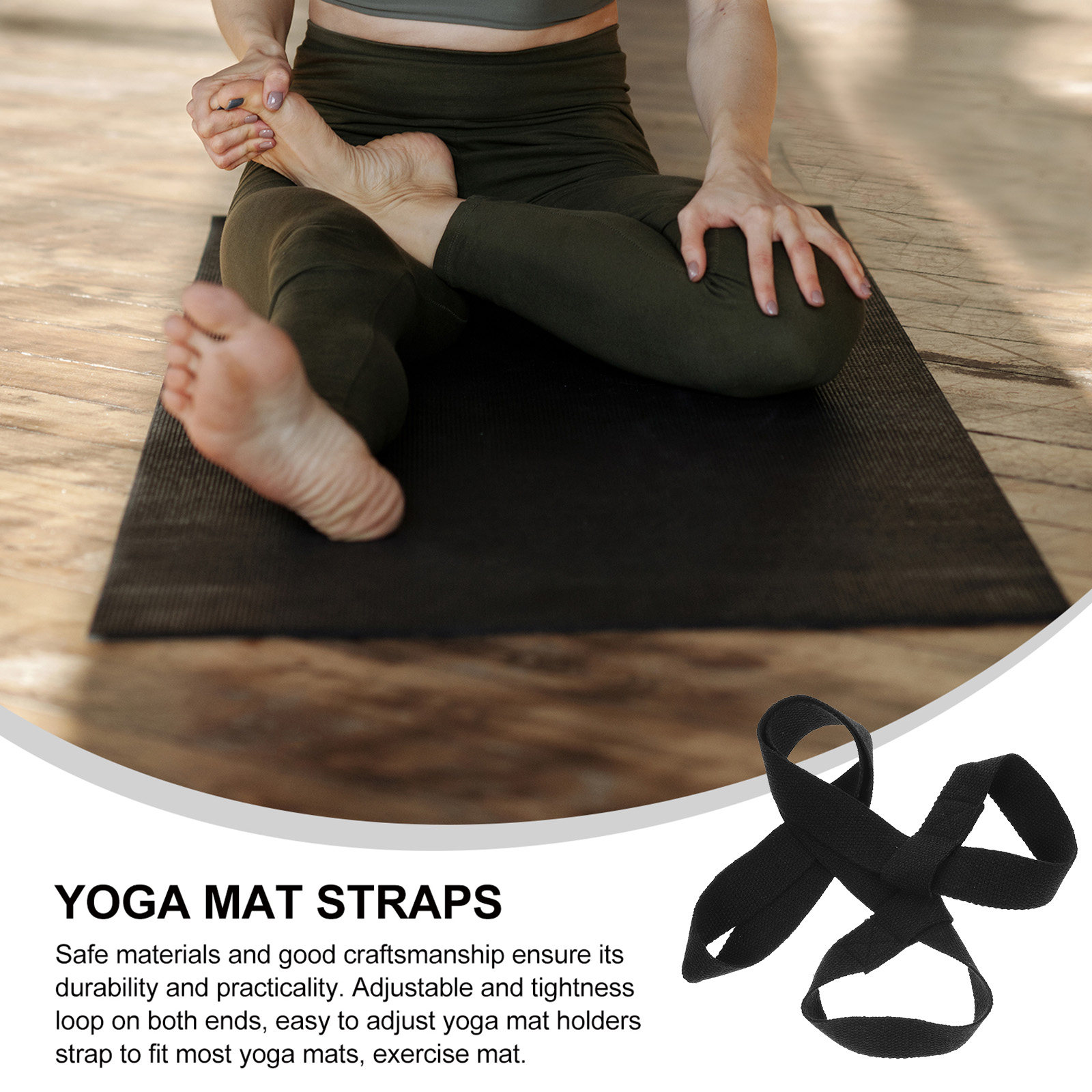 สายรัดเสื่อโยคะ 2 ชิ้น แบบปรับ - Pilates Yoga Class บทวิจารณ์และราคา