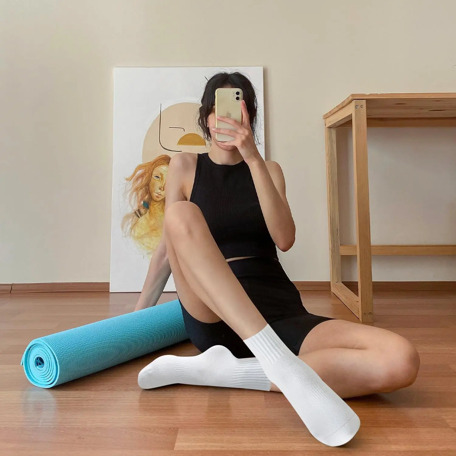 ถุงเท้าโยคะสำหรับผู้หญิง 4 คู่ - Pilates & Yoga Vertebrasana บทวิจารณ์และราคา