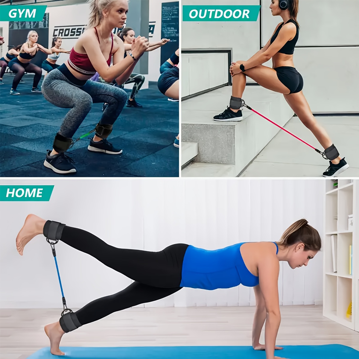 ชุดสายยางยืดสำหรับข้อเท้า 5 ชิ - Pilates Yoga Reformer บทวิจารณ์และราคา