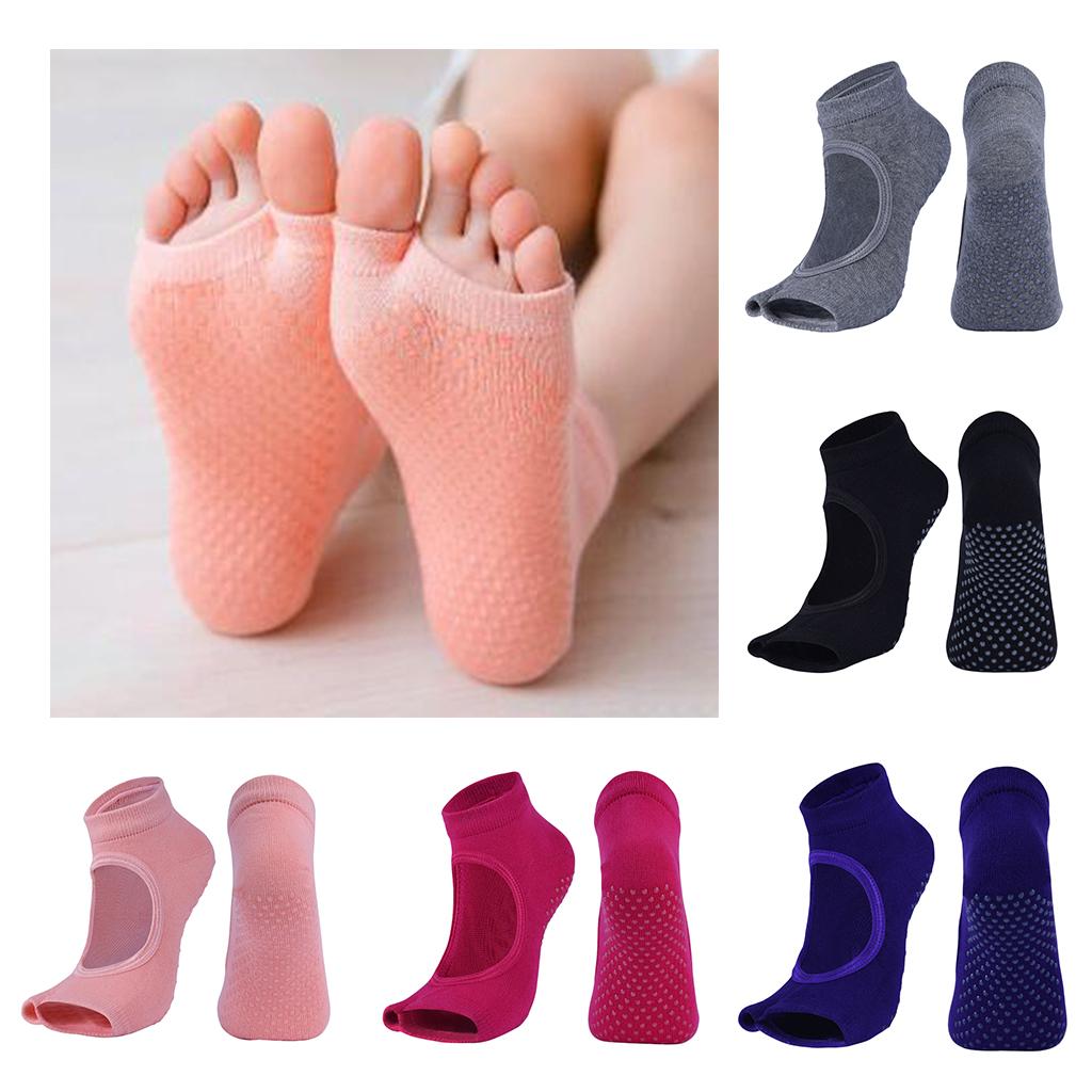 ถุงเท้าโยคะแบบครึ่งนิ้ว ผลิตจา - Pilates Yoga Class บทวิจารณ์และราคา