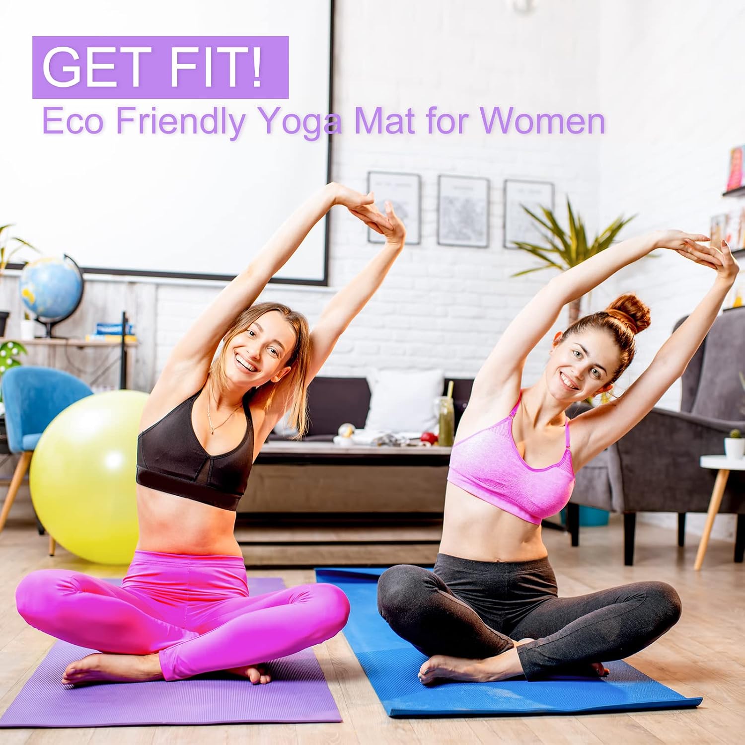 เสื่อโยคะบาง 3 มม. เสื่อออกกำล - Pilates Yoga Class บทวิจารณ์และราคา