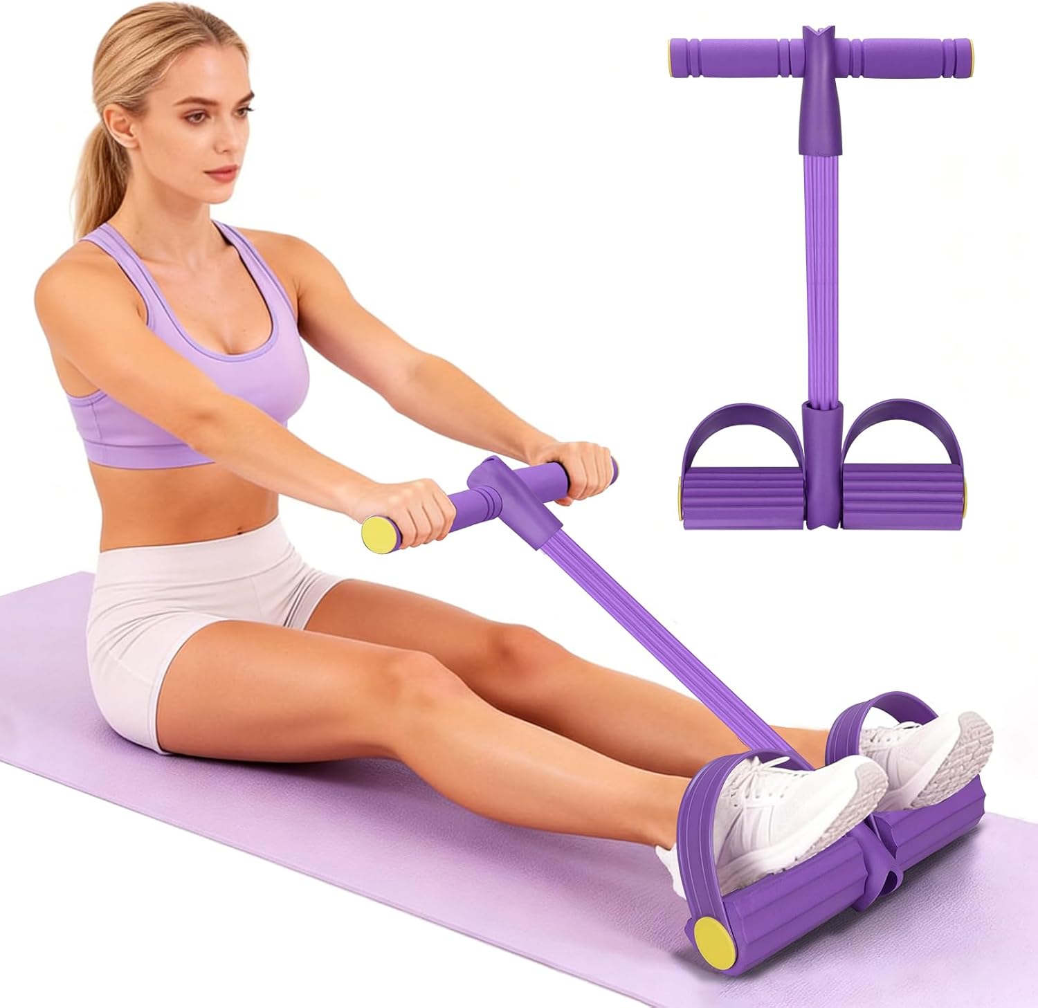 สายยางยืดออกกำลังกายแบบ 4 ท่อ  - Pilates Yoga Reformer บทวิจารณ์และราคา